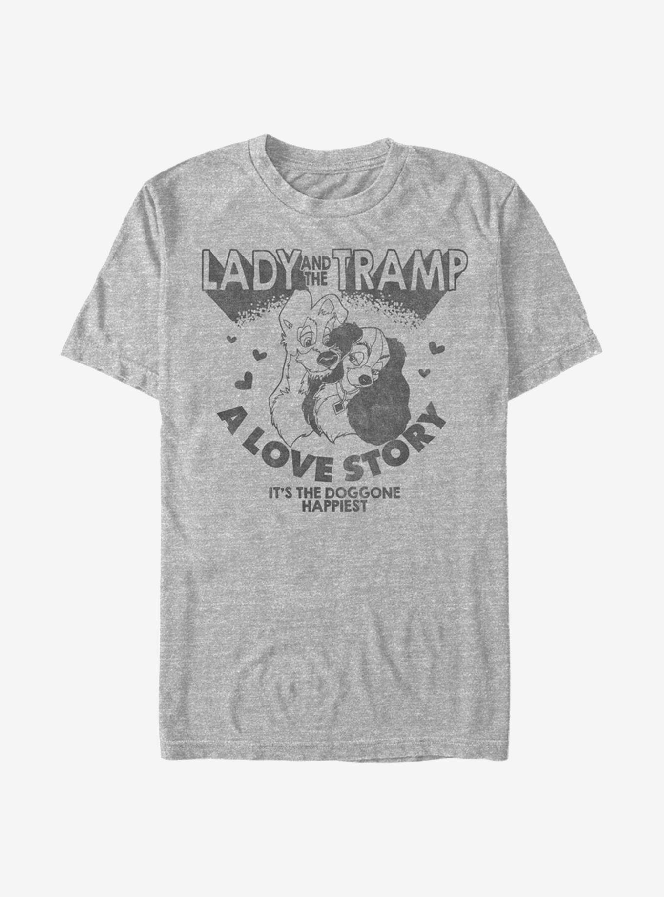 Disney Lady And The Tramp A Love Story T-Shirt, ATH HTR, hi-res