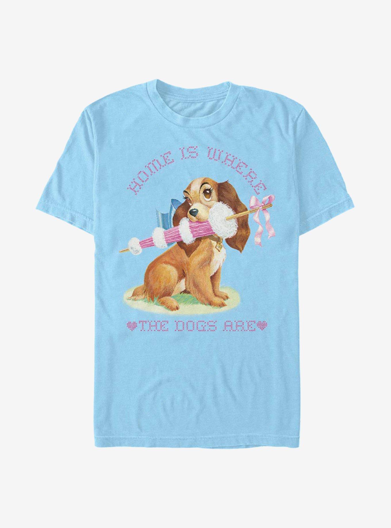 Disney Lady And The Tramp Home Is Where T-Shirt, LT BLUE, hi-res