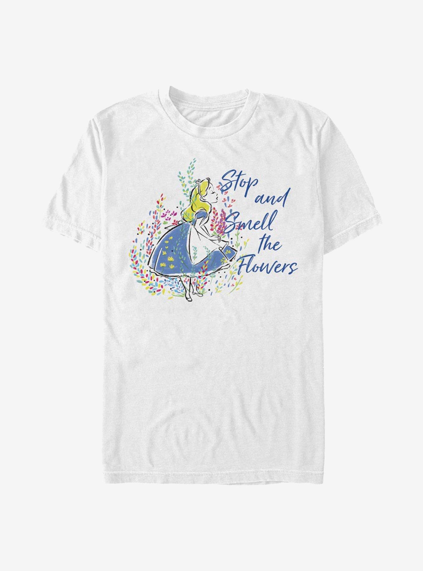 Disney Alice In Wonderland Smell The Flowers T-Shirt, , hi-res