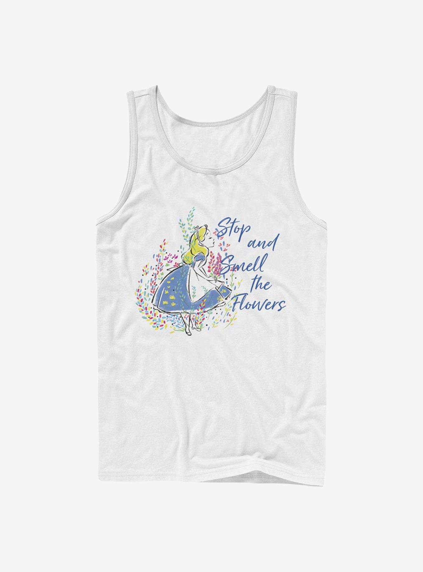 Disney Alice In Wonderland Smell The Flowers Tank, WHITE, hi-res