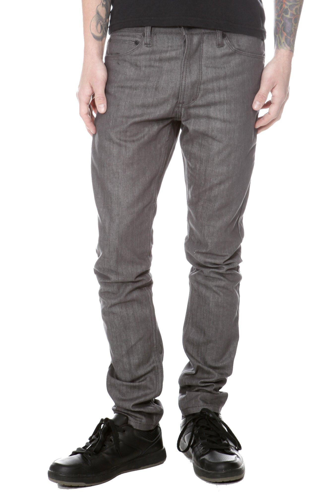 RUDE Grey Raw Slouch Skinny Jeans, LIGHT GRAY, hi-res