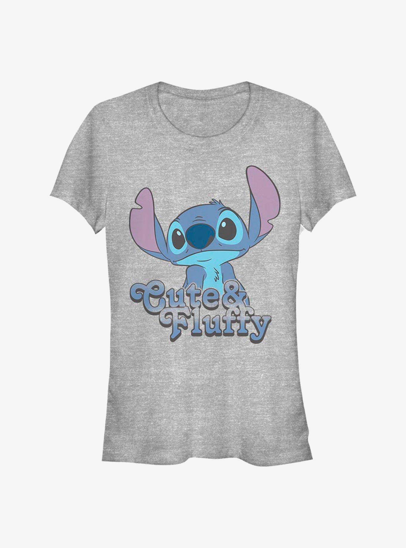 Disney Lilo & Stitch Fluffy Stitch Girls T-Shirt, ATH HTR, hi-res