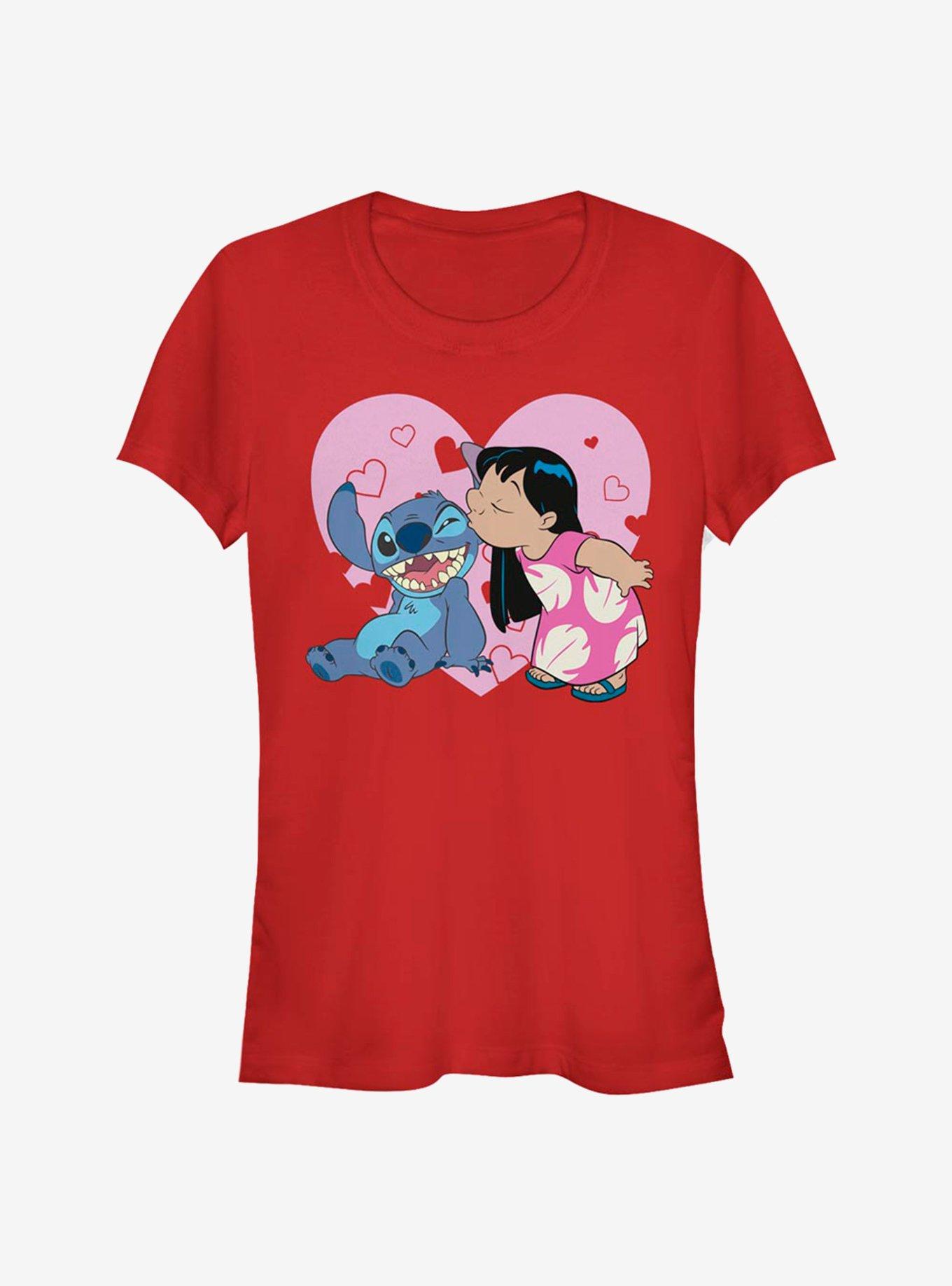 Disney Lilo & Stitch Lilo And Valentine Kisses Girls T-Shirt