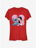 Disney Lilo & Stitch Lilo And Valentine Kisses Girls T-Shirt, RED, hi-res