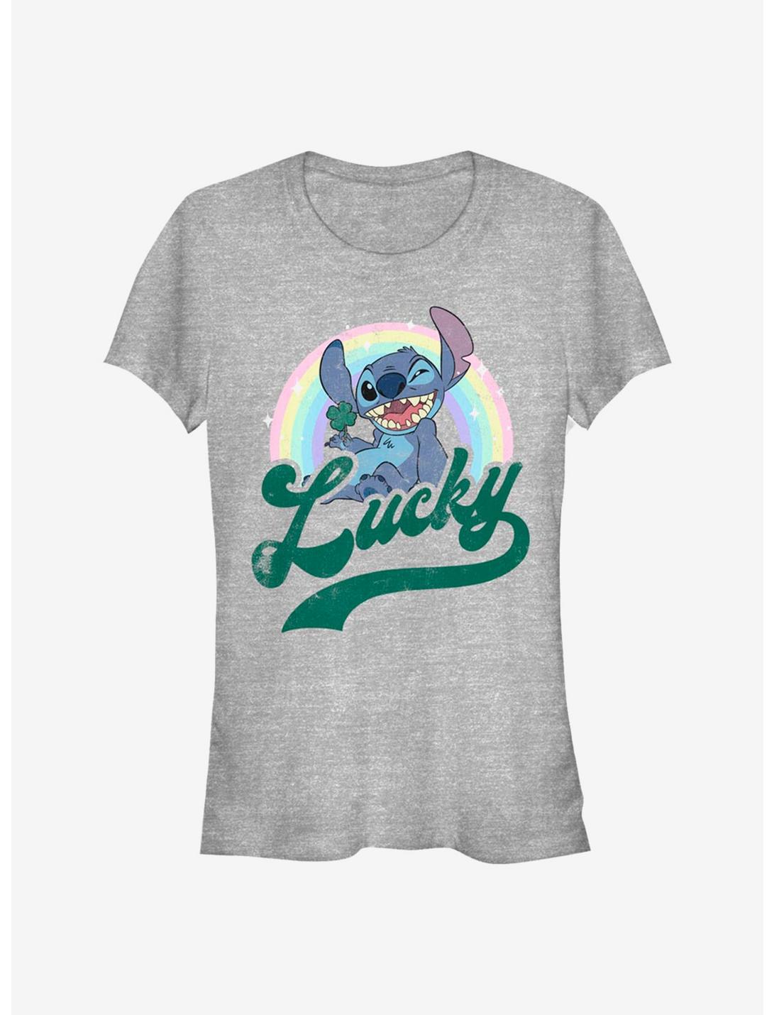 Disney Lilo & Stitch Lucky Rainbow Girls T-Shirt, ATH HTR, hi-res