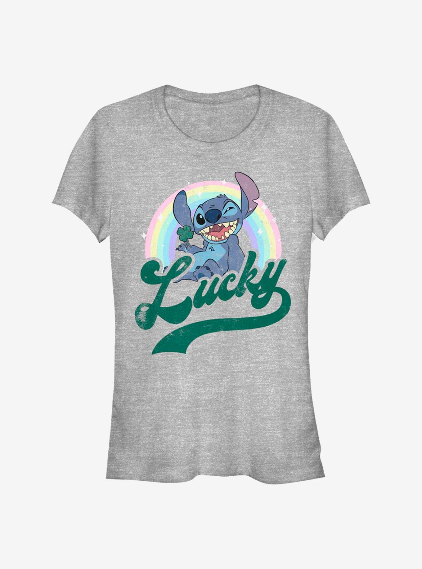 Disney Lilo & Stitch Lucky Rainbow Girls T-Shirt, ATH HTR, hi-res