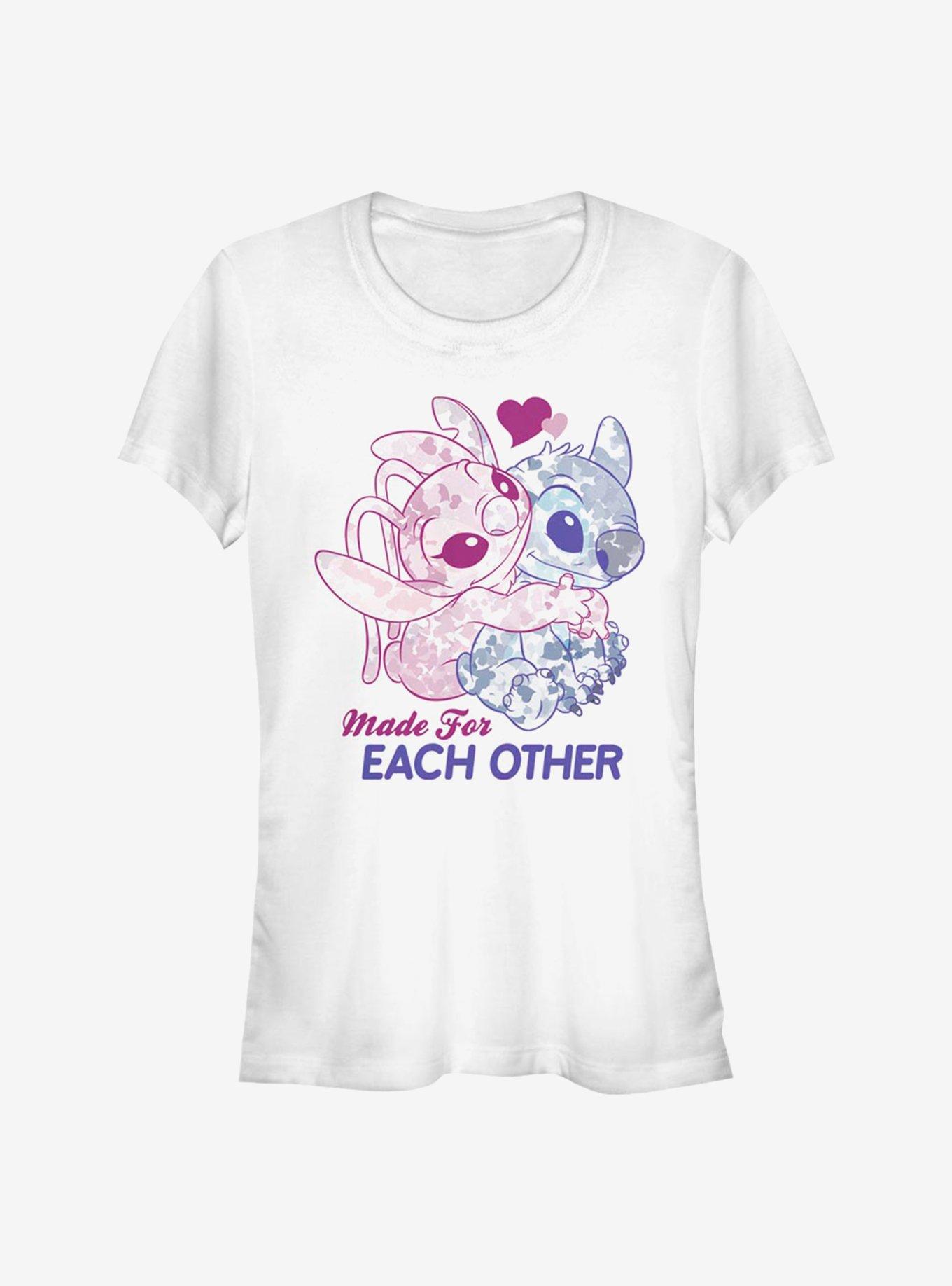 Disney Lilo & Stitch Made For Eachother Girls T-Shirt, WHITE, hi-res