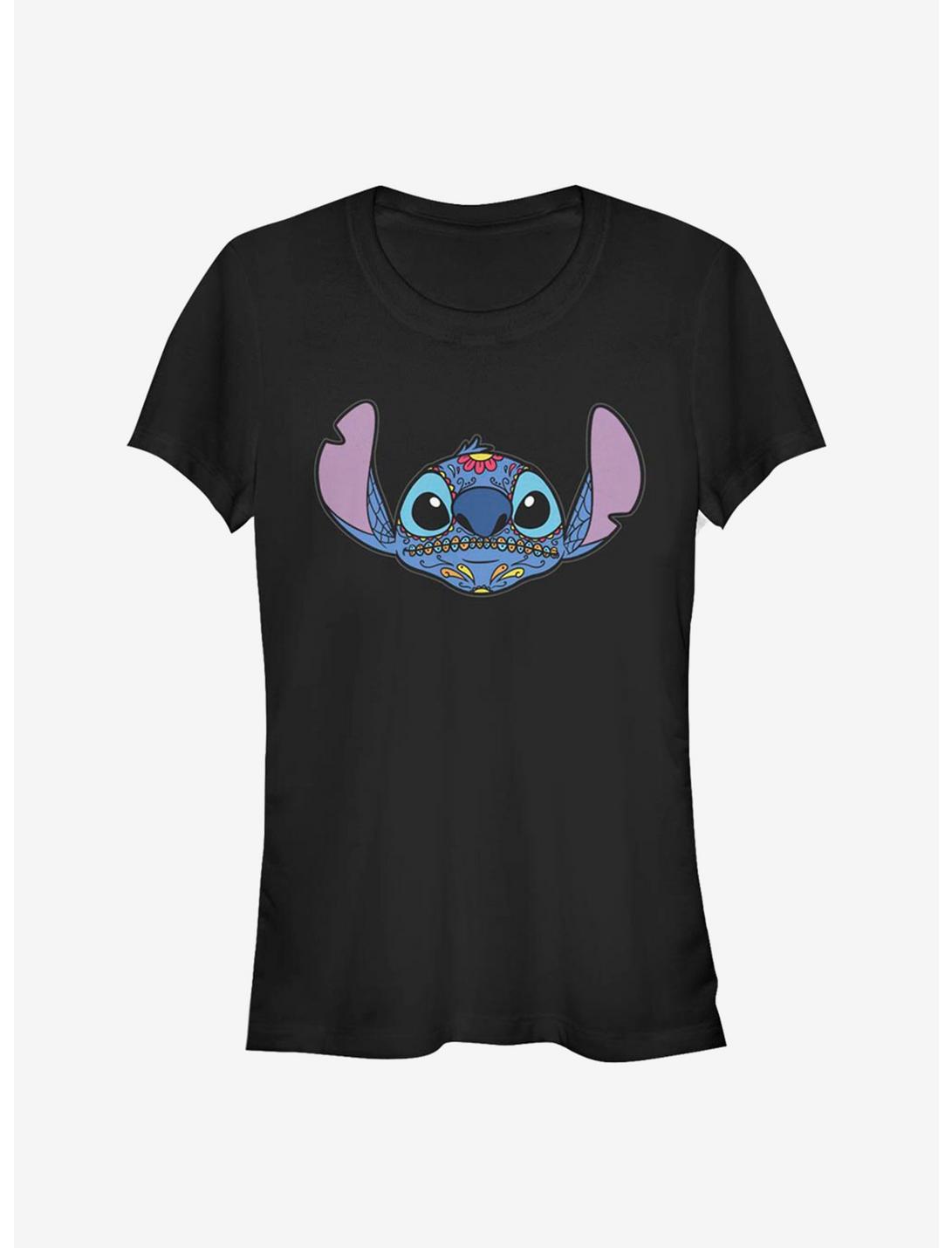 Disney Lilo & Stitch Sugar Skull Stitch Girls T-Shirt, BLACK, hi-res