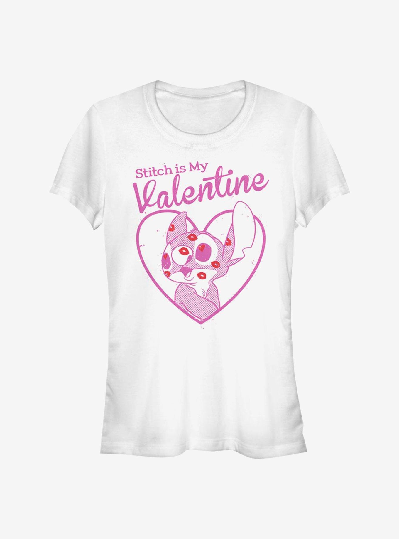 Disney Lilo & Stitch Valentine Girls T-Shirt, WHITE, hi-res