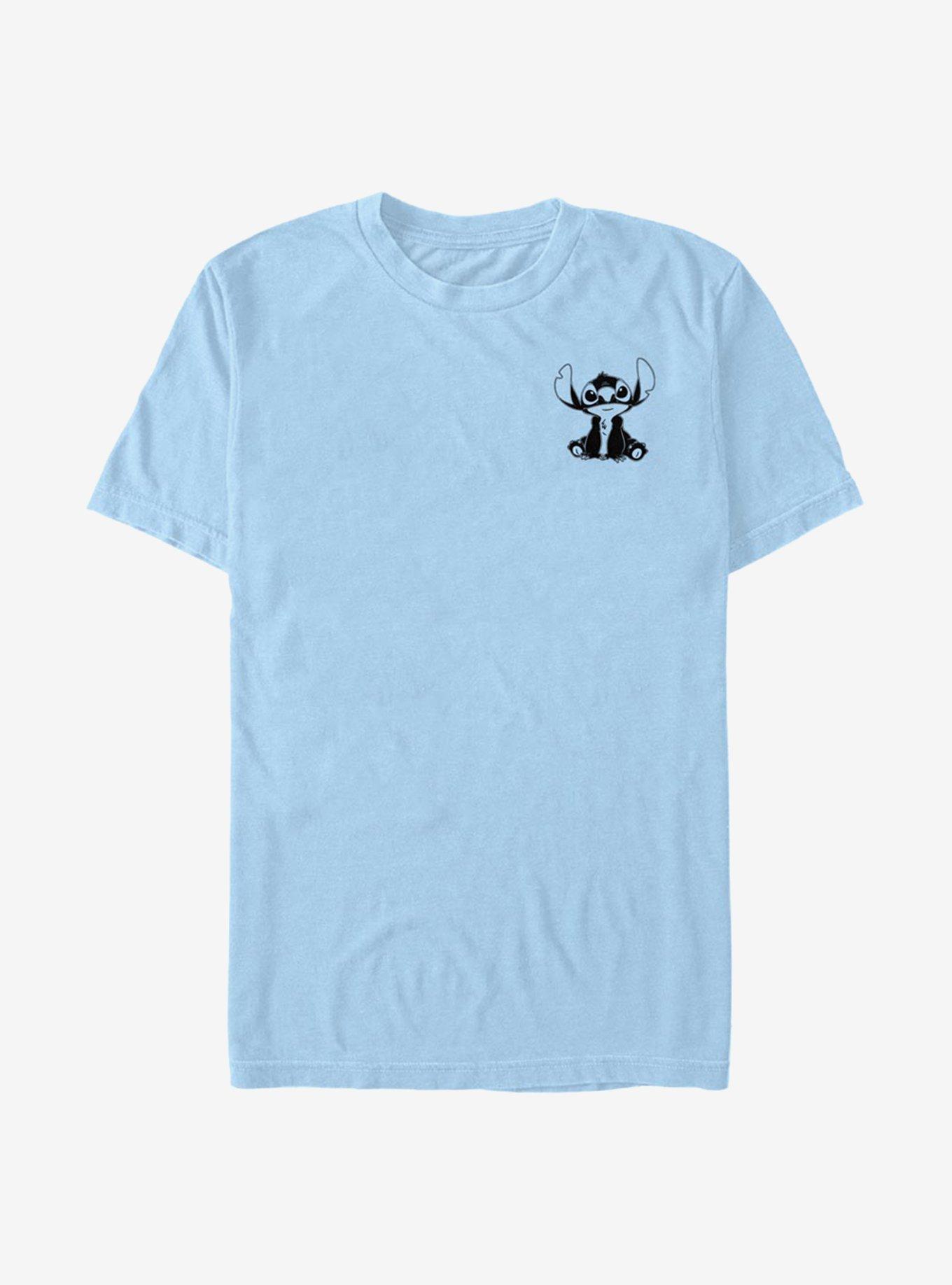 Disney Lilo & Stitch Vintage Lined Stitch T-Shirt - BLUE | Hot Topic