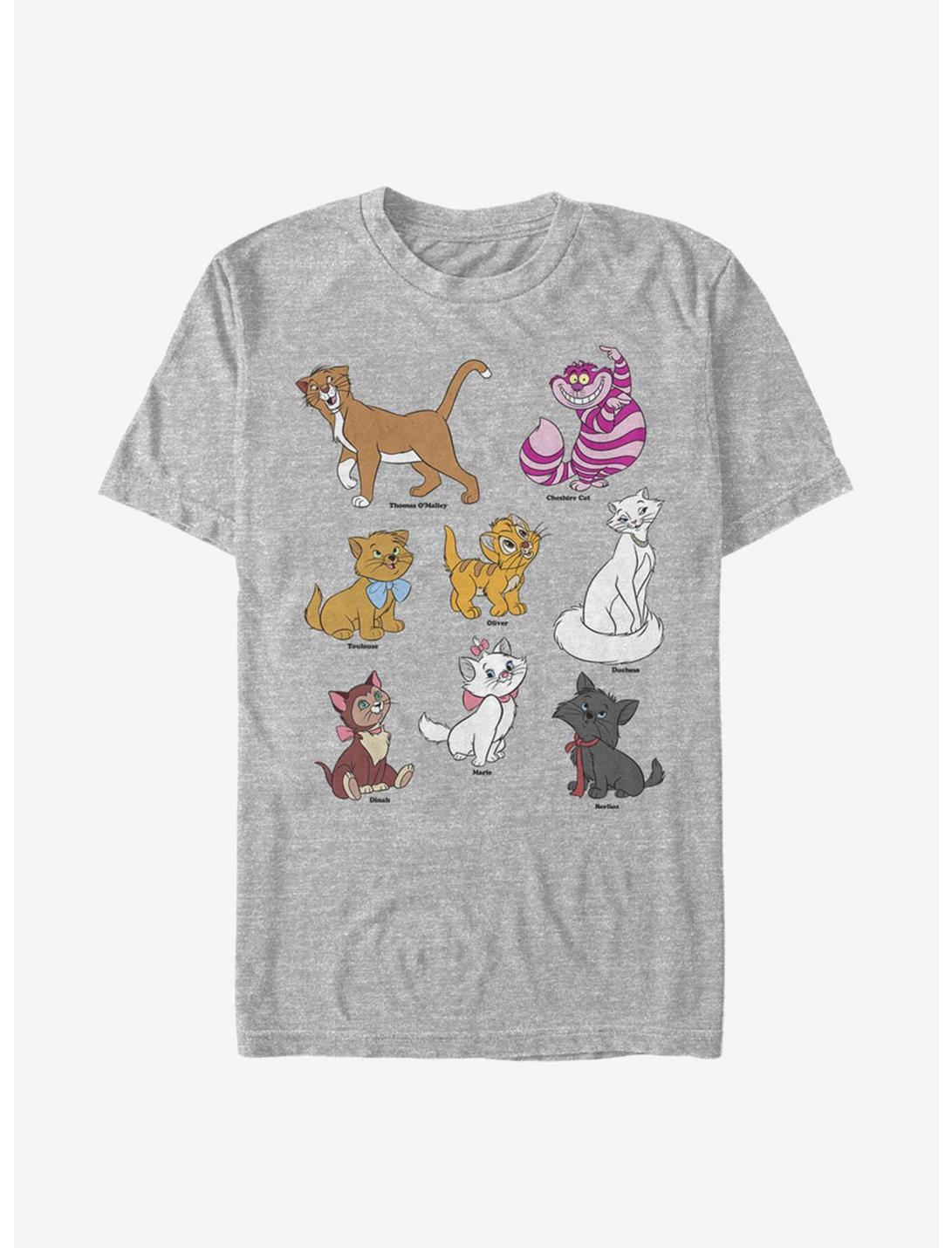 Disney Cats Grid T-Shirt, ATH HTR, hi-res
