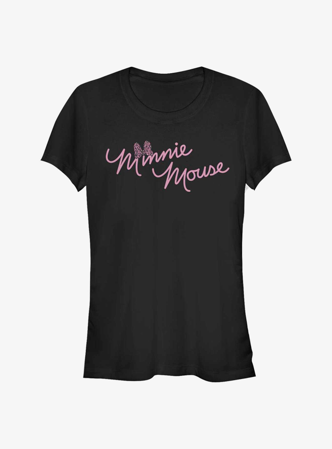 Disney Minnie Mouse Cursive Bow Girls T-Shirt, , hi-res
