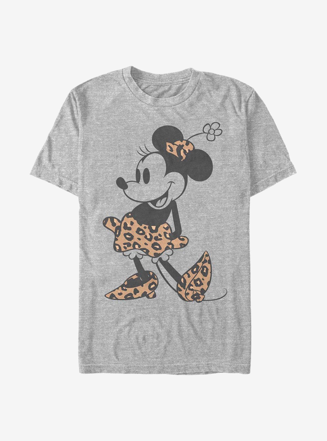 Disney Minnie Mouse Leopard Mouse T-Shirt, ATH HTR, hi-res