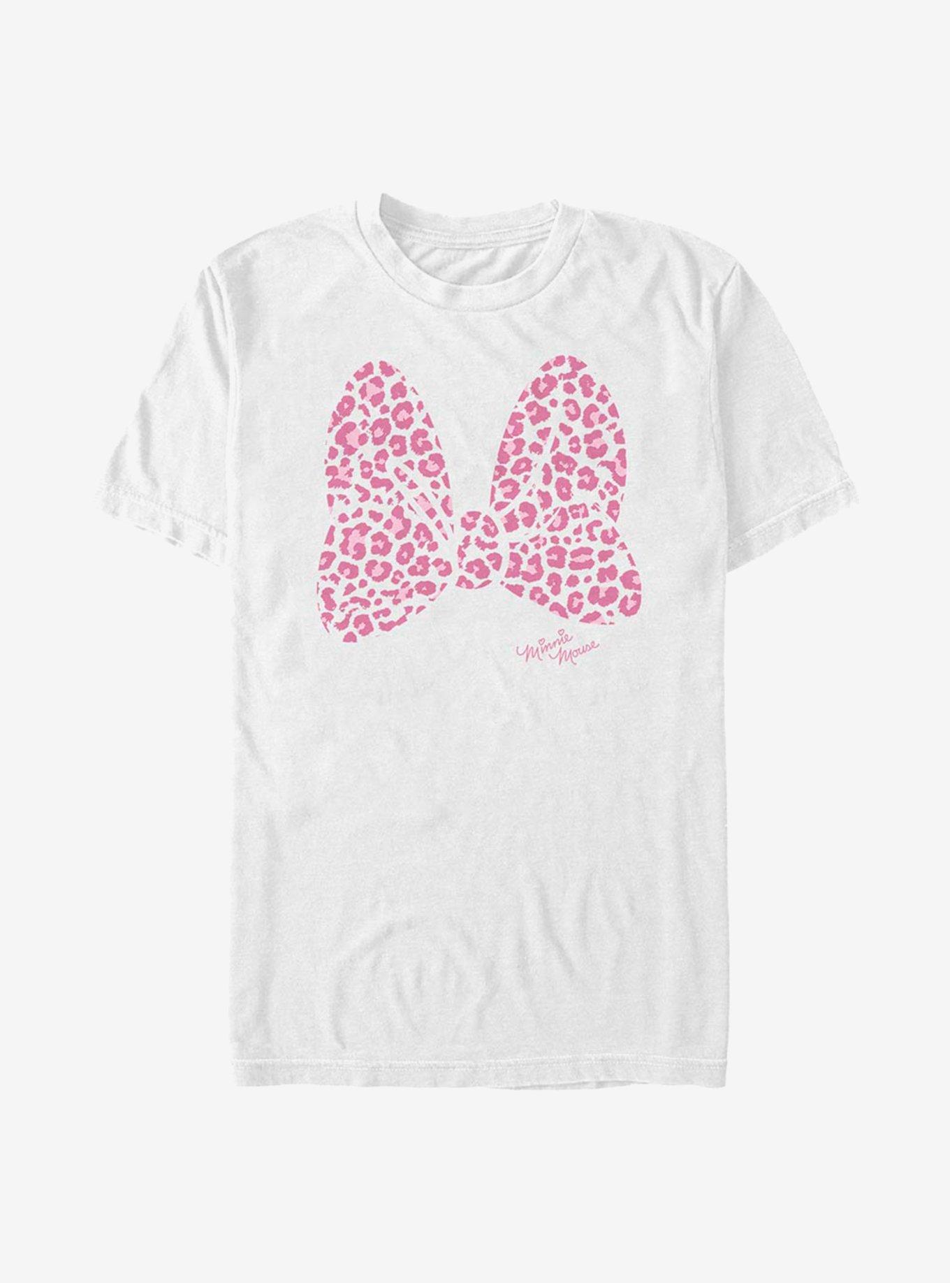 Disney Minnie Mouse Pink Leopard T-Shirt, WHITE, hi-res