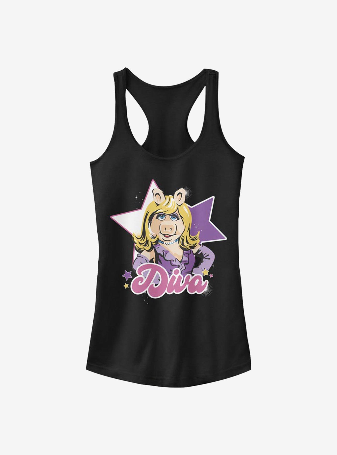 Disney The Muppets Diva Piggy Girls Tank, BLACK, hi-res