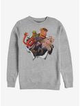 Disney The Muppets Muppet Breakout Crew Sweatshirt, ATH HTR, hi-res