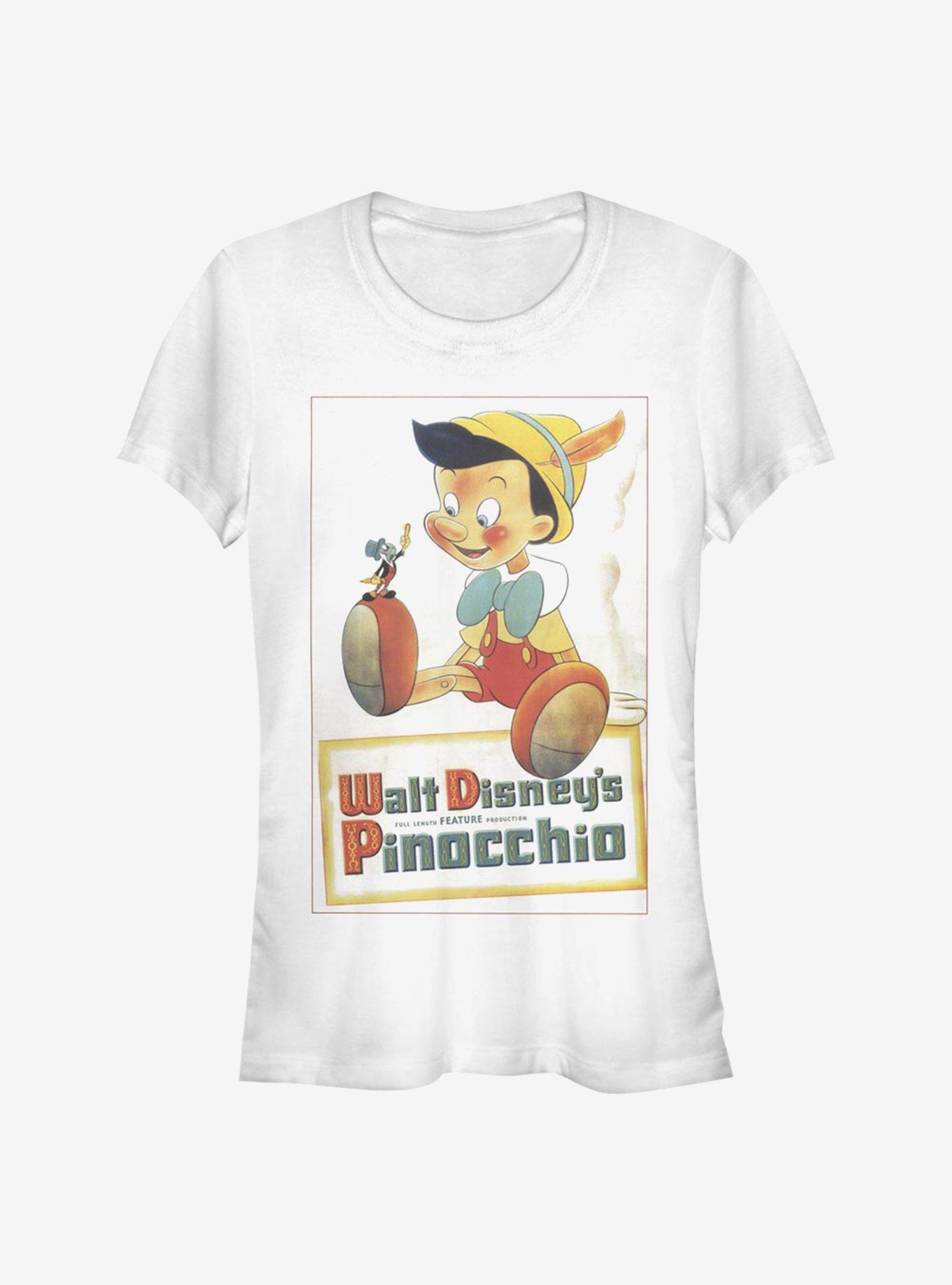 Disney Pinocchio Vintaged Poster Girls T-Shirt, WHITE, hi-res