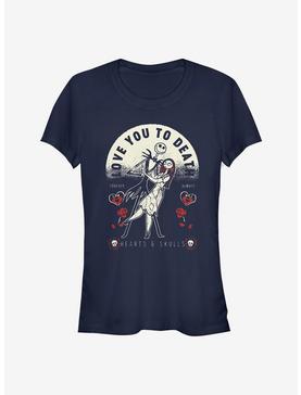 Disney The Nightmare Before Christmas To Death Girls T-Shirt, NAVY, hi-res