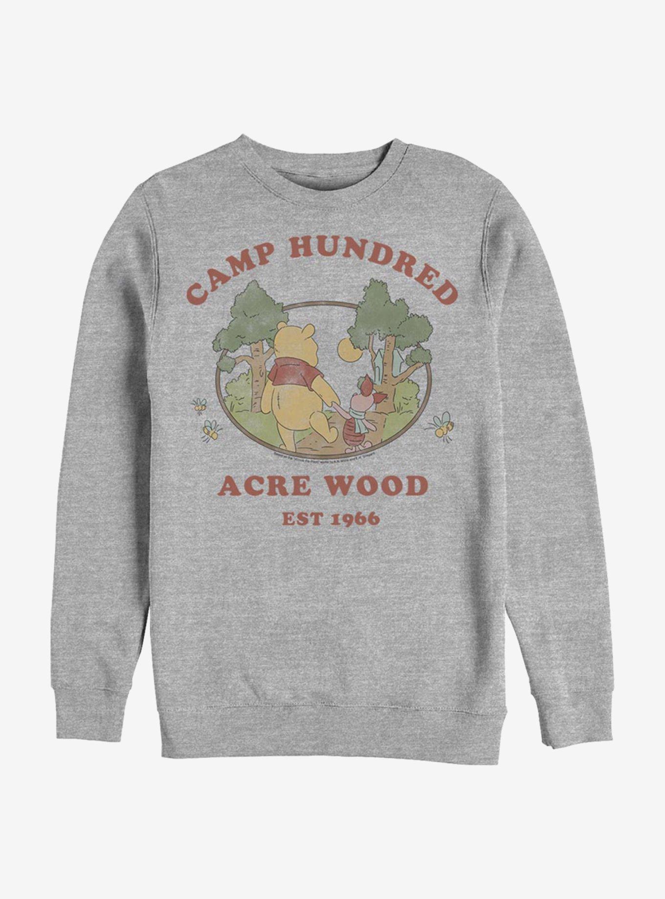 Disney Winnie The Pooh Camp 100 Acre Crew Sweatshirt, ATH HTR, hi-res