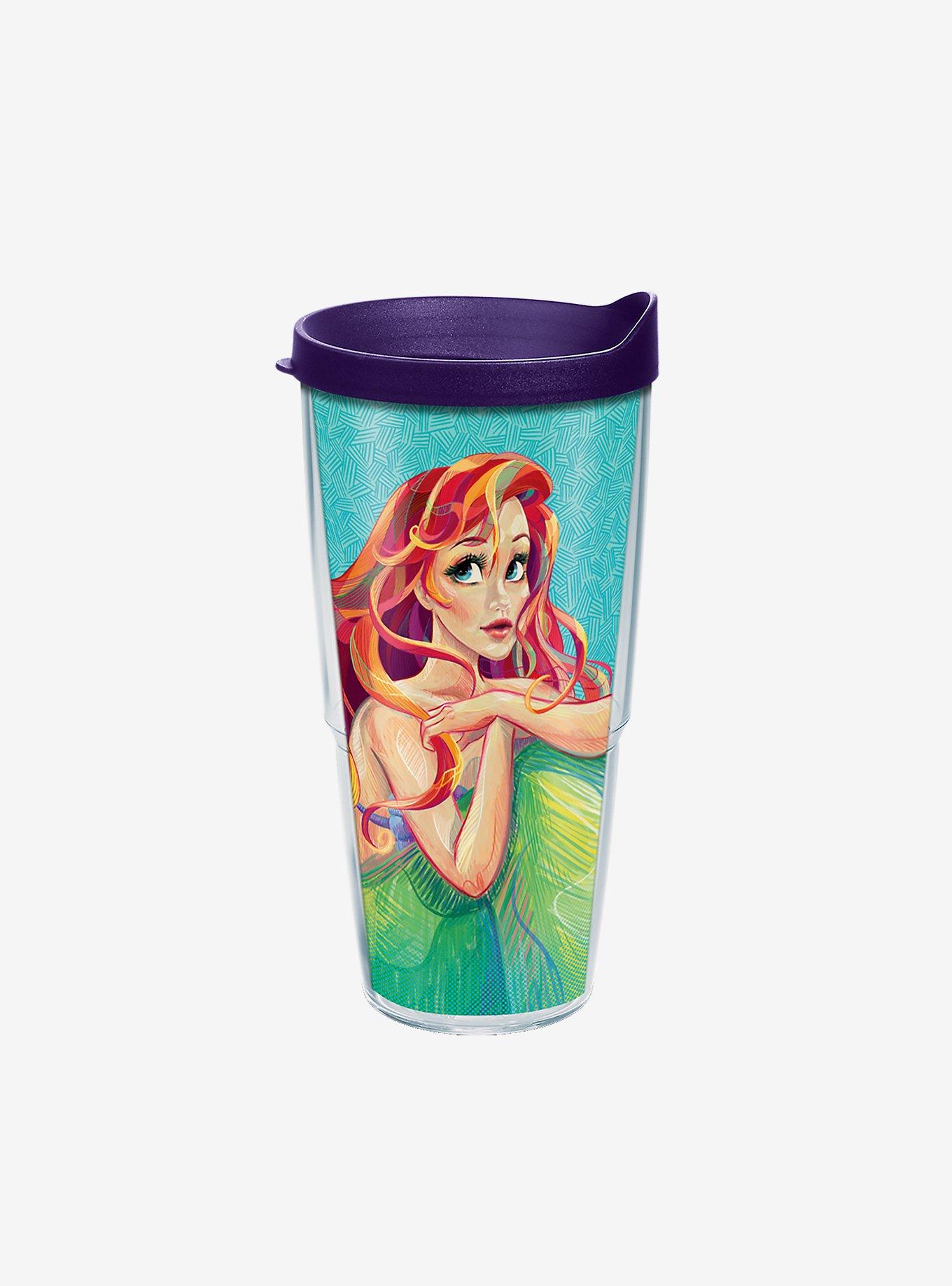 Disney The Little Mermaid Ariel Crosshatch 24oz Classic Tumbler With Lid, , hi-res