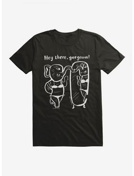 CupOfTherapy Hey There, Gorgeous! T-Shirt, BLACK, hi-res