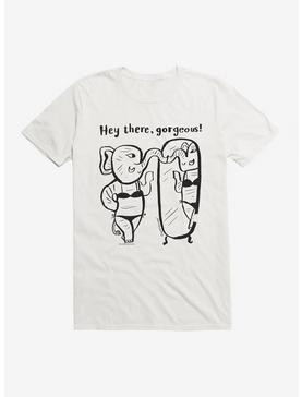 CupOfTherapy Hey There, Gorgeous! T-Shirt, WHITE, hi-res