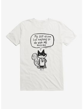 CupOfTherapy Self-Esteem And Muscles T-Shirt, WHITE, hi-res