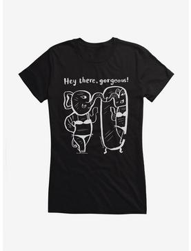 CupOfTherapy Hey There, Gorgeous! Girls T-Shirt, BLACK, hi-res