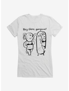 CupOfTherapy Hey There, Gorgeous! Girls T-Shirt, WHITE, hi-res