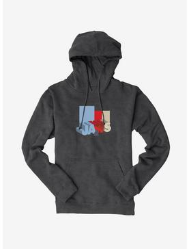Universal Jaws Font No Swimmng Hoodie, CHARCOAL HEATHER, hi-res