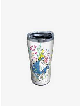 Disney Alice In Wonderland Floral 20oz Stainless Steel Travel Mug, , hi-res