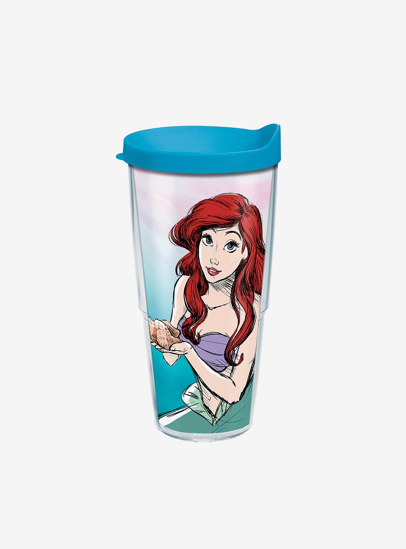 Disney The Little Mermaid Watercolor Splash 24oz Classic Tumbler With Lid, , hi-res