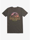 Jurassic World Pastel Sunset Logo T-Shirt, SMOKE, hi-res