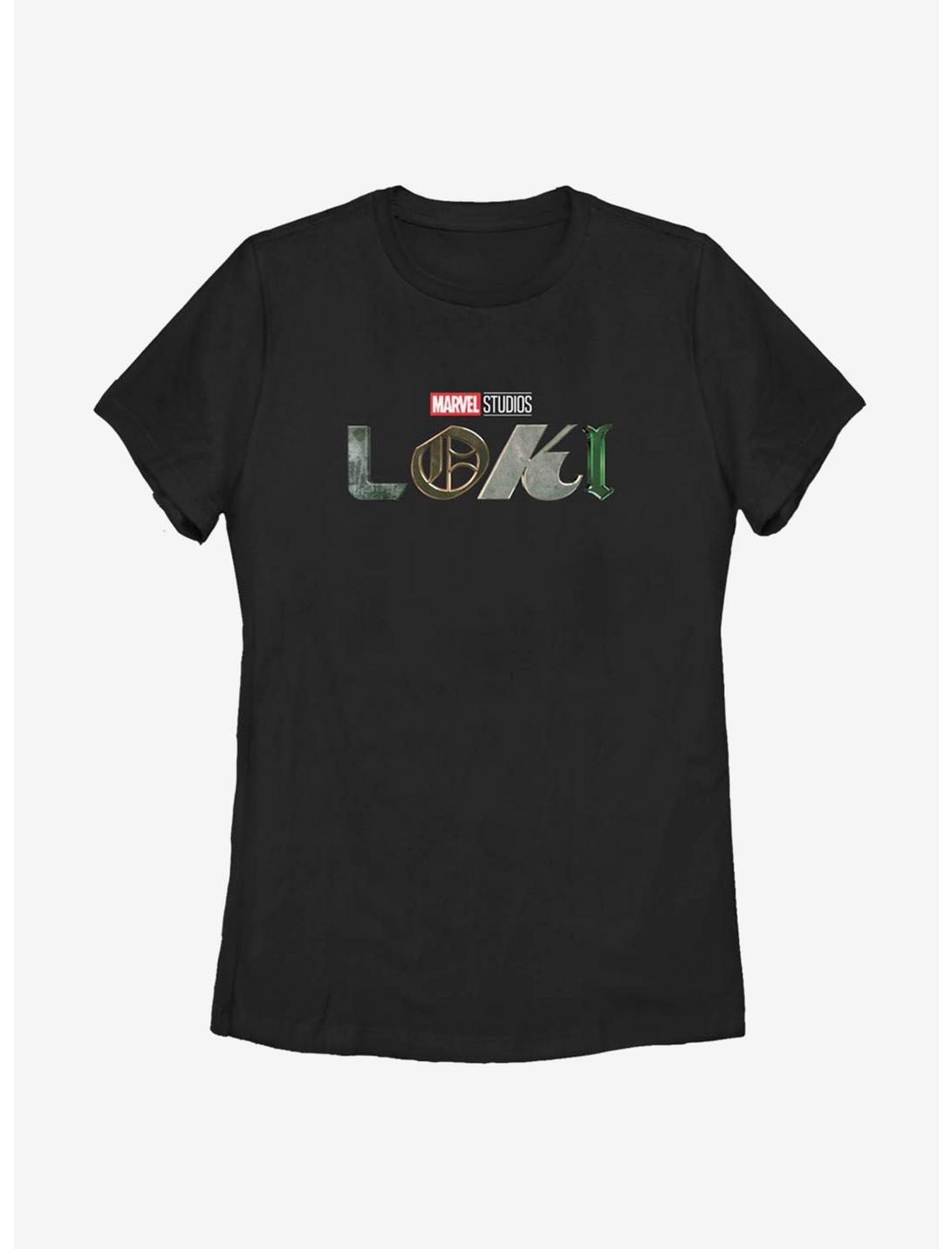 Marvel Loki Logo Womens T-Shirt, BLACK, hi-res