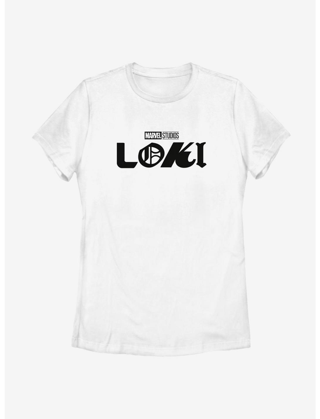 Marvel Loki Logo Womens T-Shirt, WHITE, hi-res