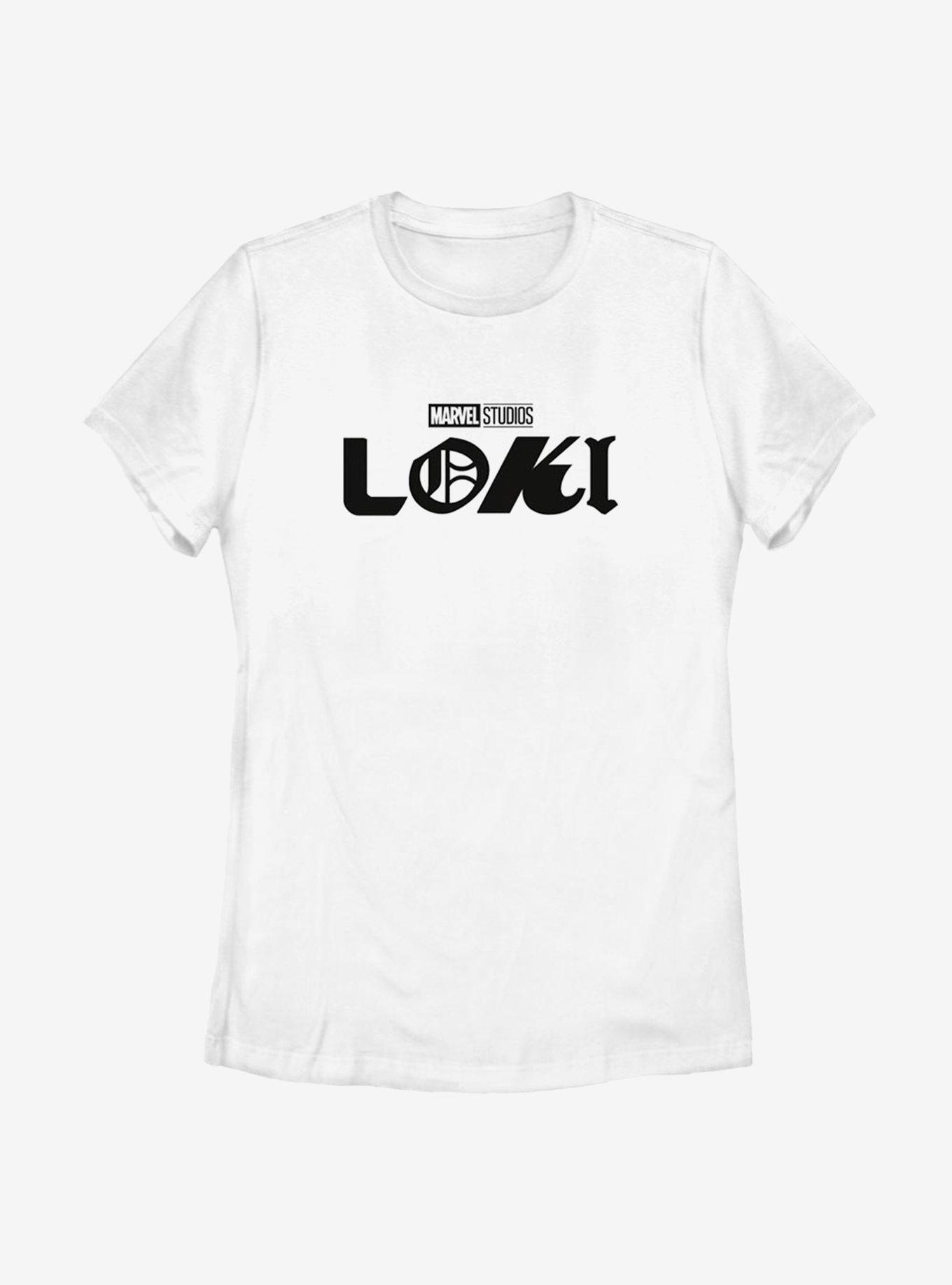 Marvel Loki Logo Womens T-Shirt, WHITE, hi-res