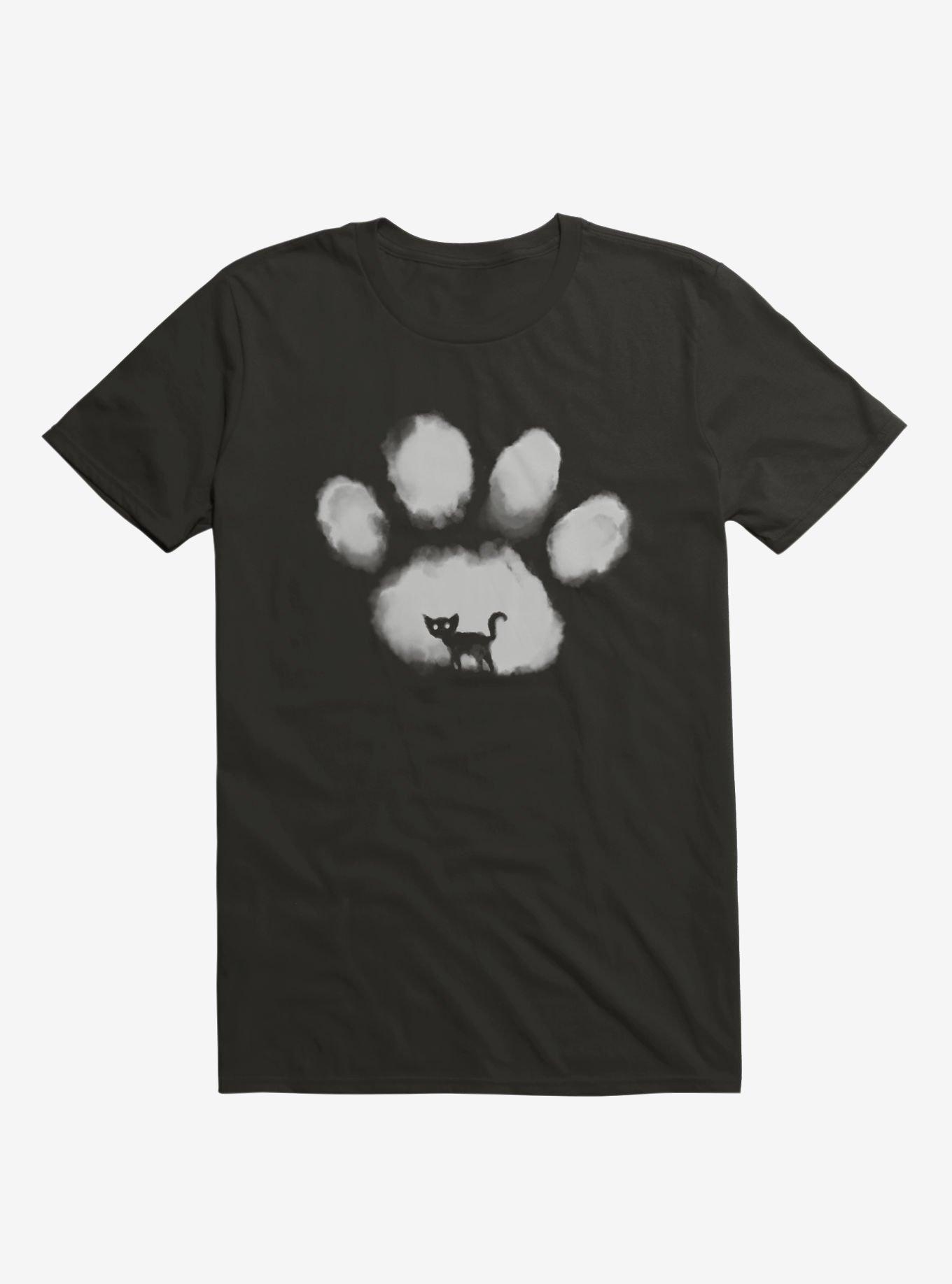 Cat Mark T-Shirt, BLACK, hi-res