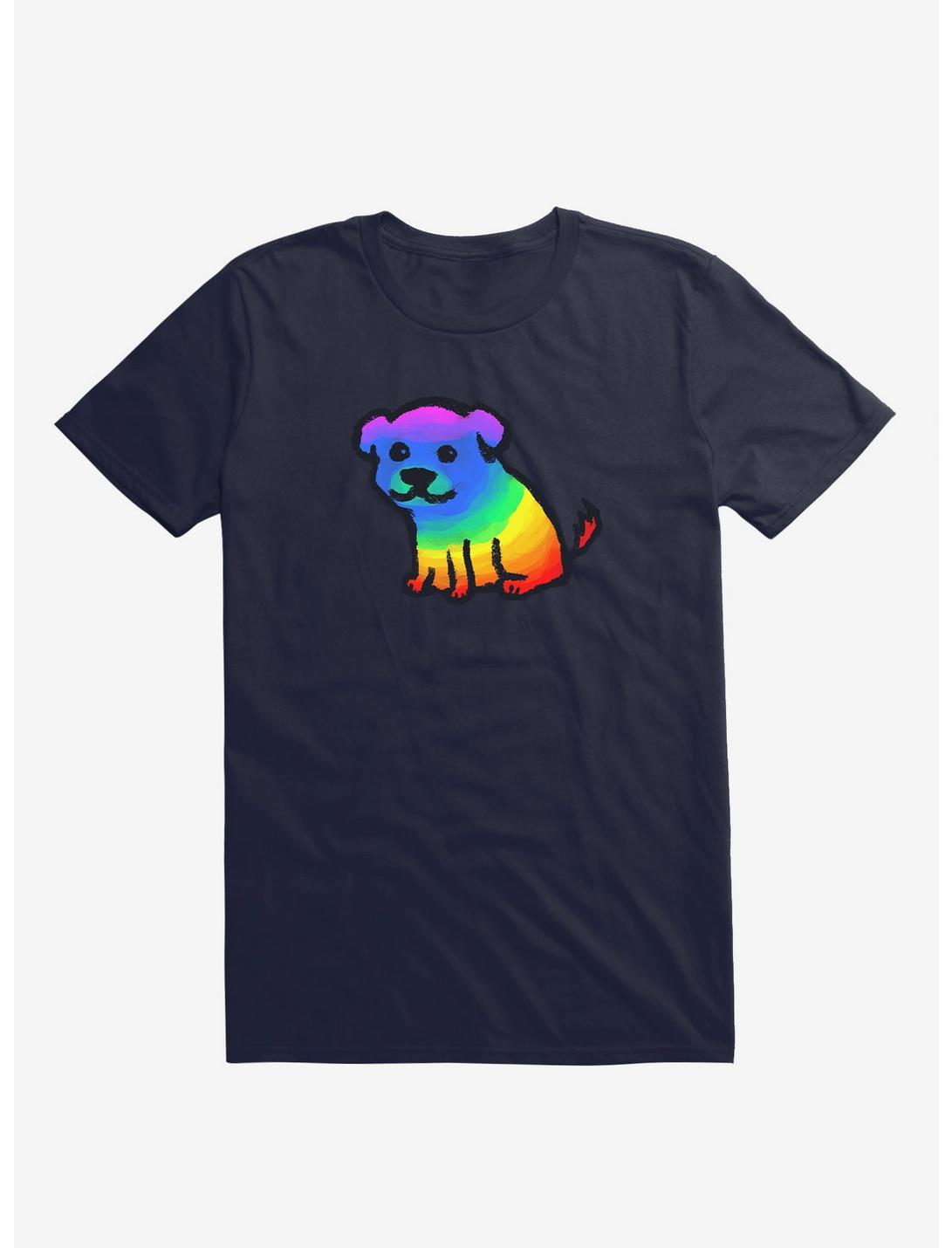 Rainbow Dog T-Shirt, NAVY, hi-res