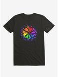 Rainbow Flower T-Shirt, BLACK, hi-res