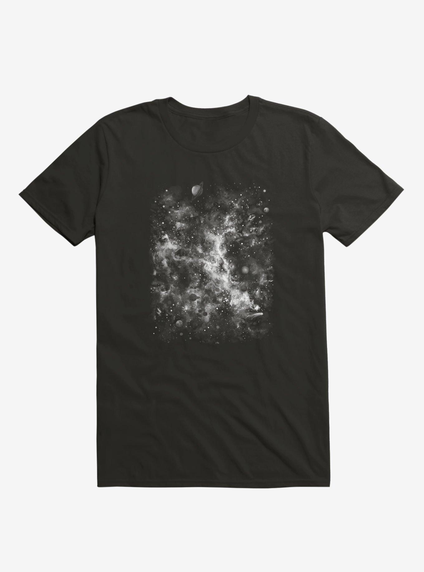 Space Painted T-Shirt, BLACK, hi-res