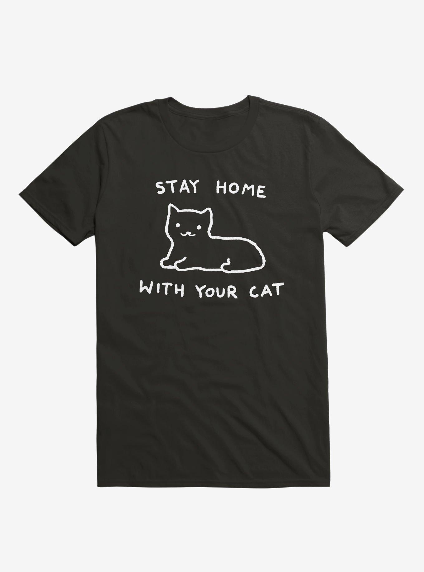 Stay Home With Your Cat T-Shirt, , hi-res