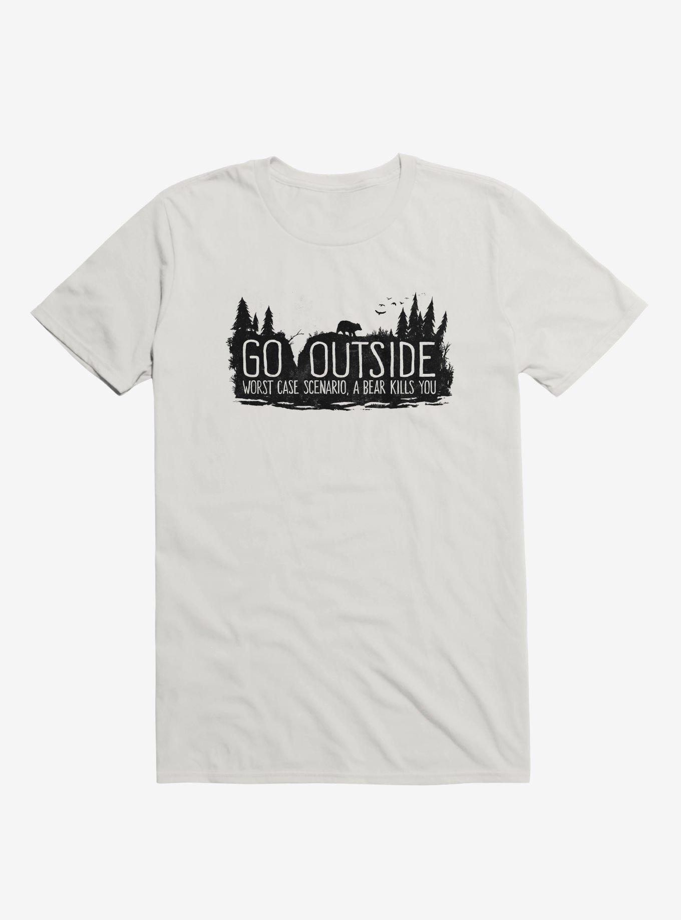 Go Outside. Worst Case Scenario, A Bear Kills You T-Shirt, , hi-res