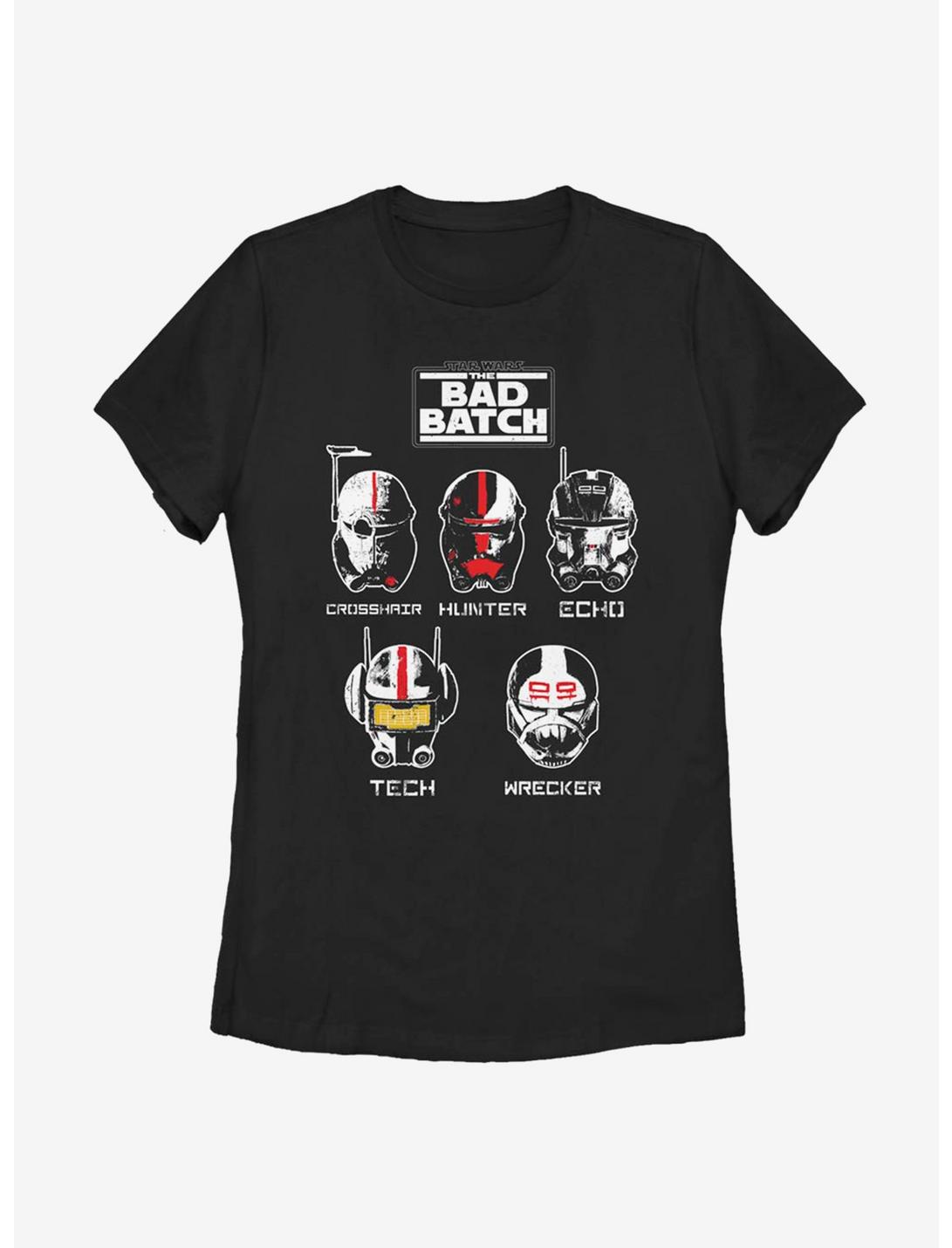 Star Wars: The Bad Batch Helmet Group Womens T-Shirt, BLACK, hi-res