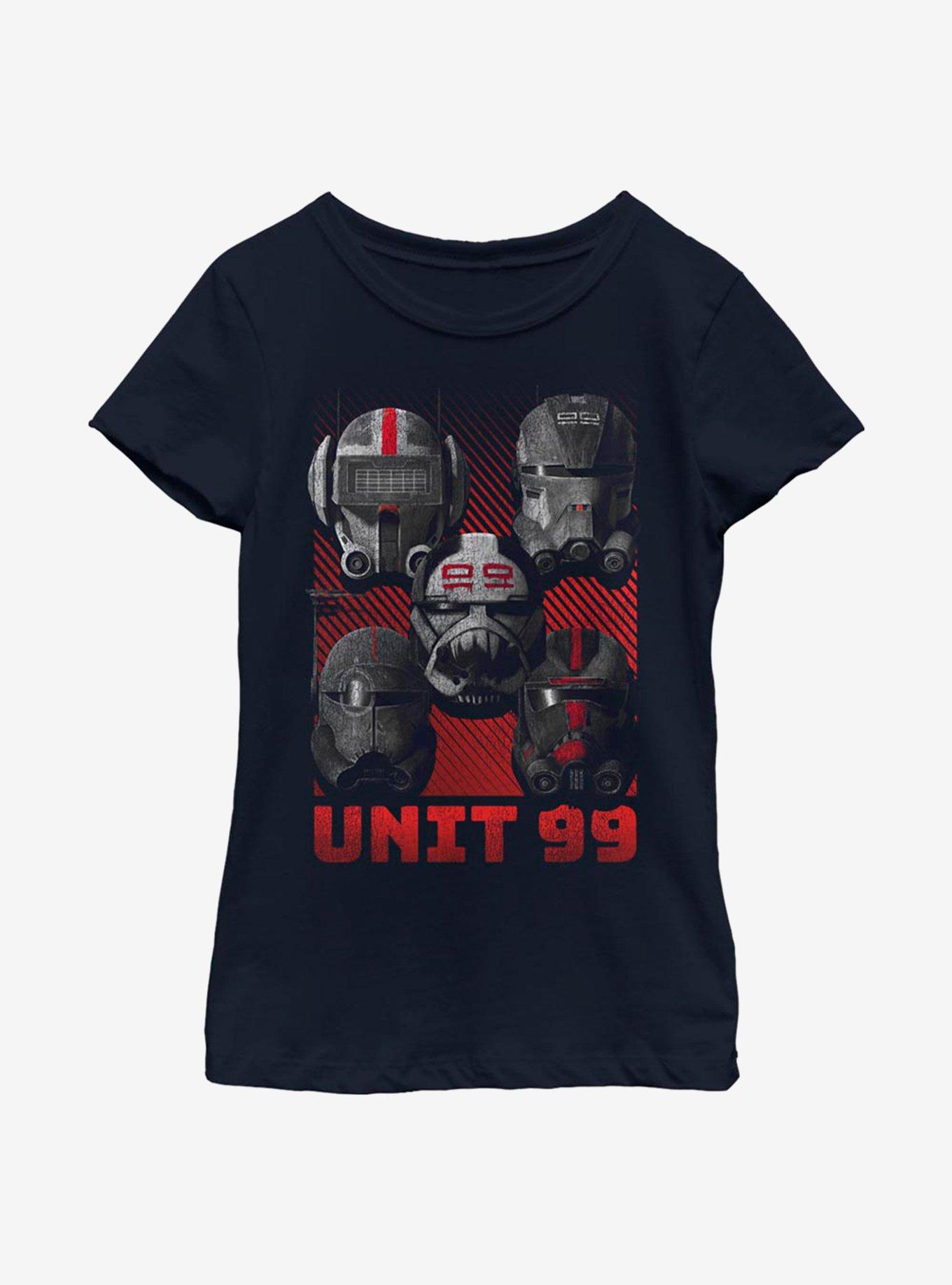 Star Wars: The Bad Batch Unit 99 Youth Girls T-Shirt, NAVY, hi-res