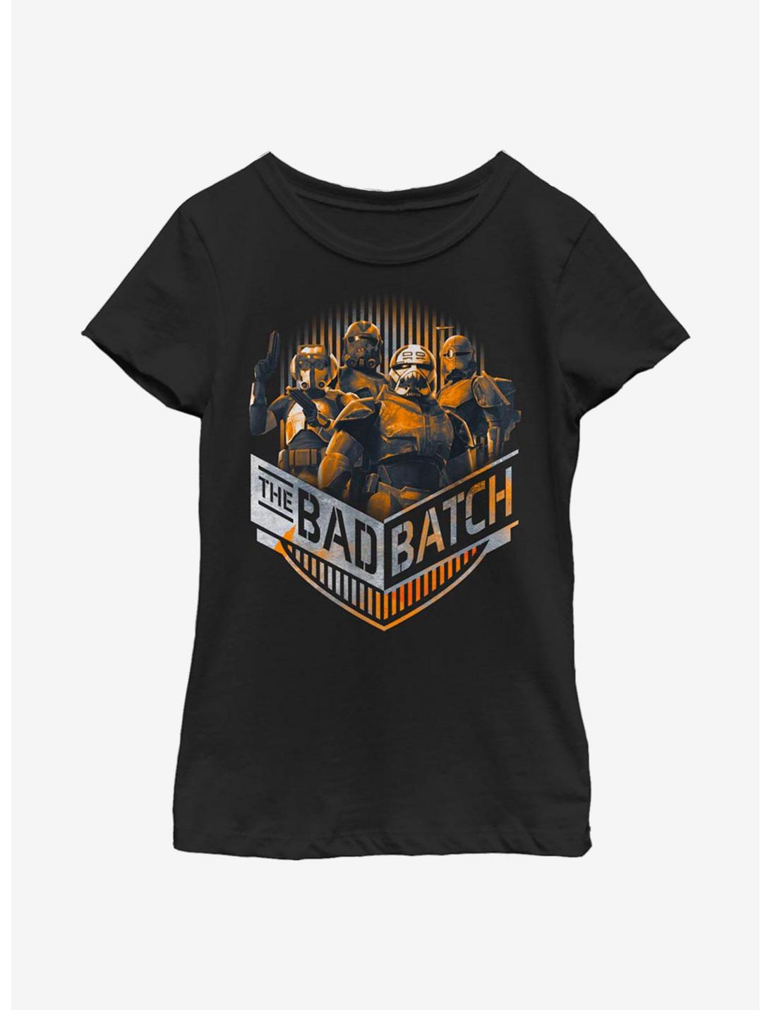 Star Wars: The Bad Batch Group Chevron Youth Girls T-Shirt, BLACK, hi-res