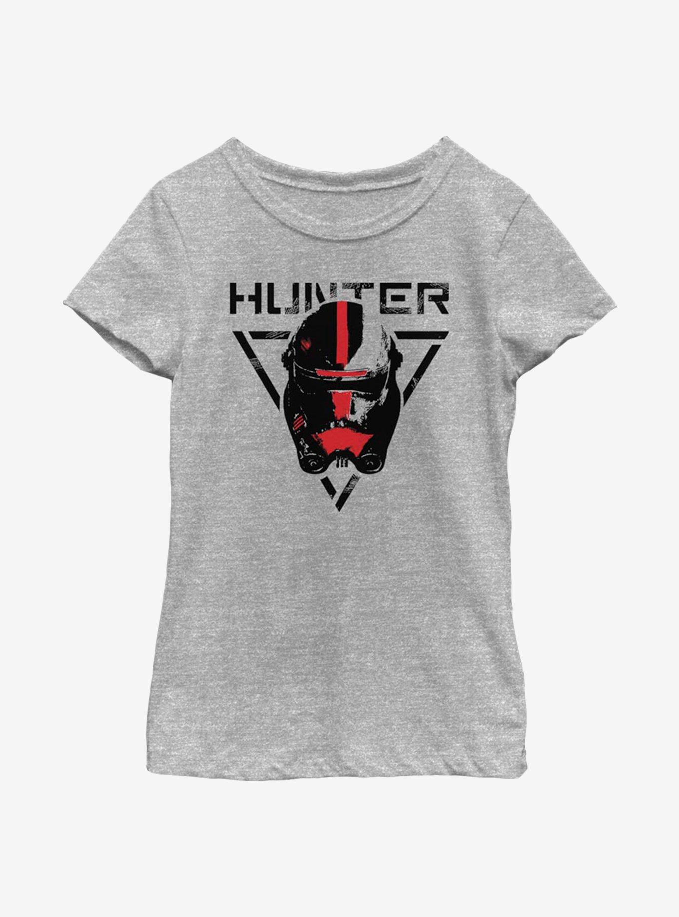 Star Wars: The Bad Batch Hunter Youth Girls T-Shirt, ATH HTR, hi-res