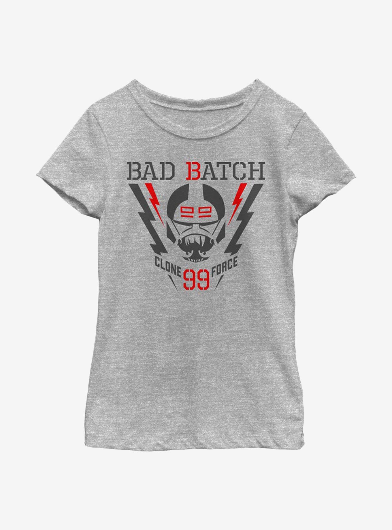 Star Wars: The Bad Batch Lightning Force Youth Girls T-Shirt, ATH HTR, hi-res