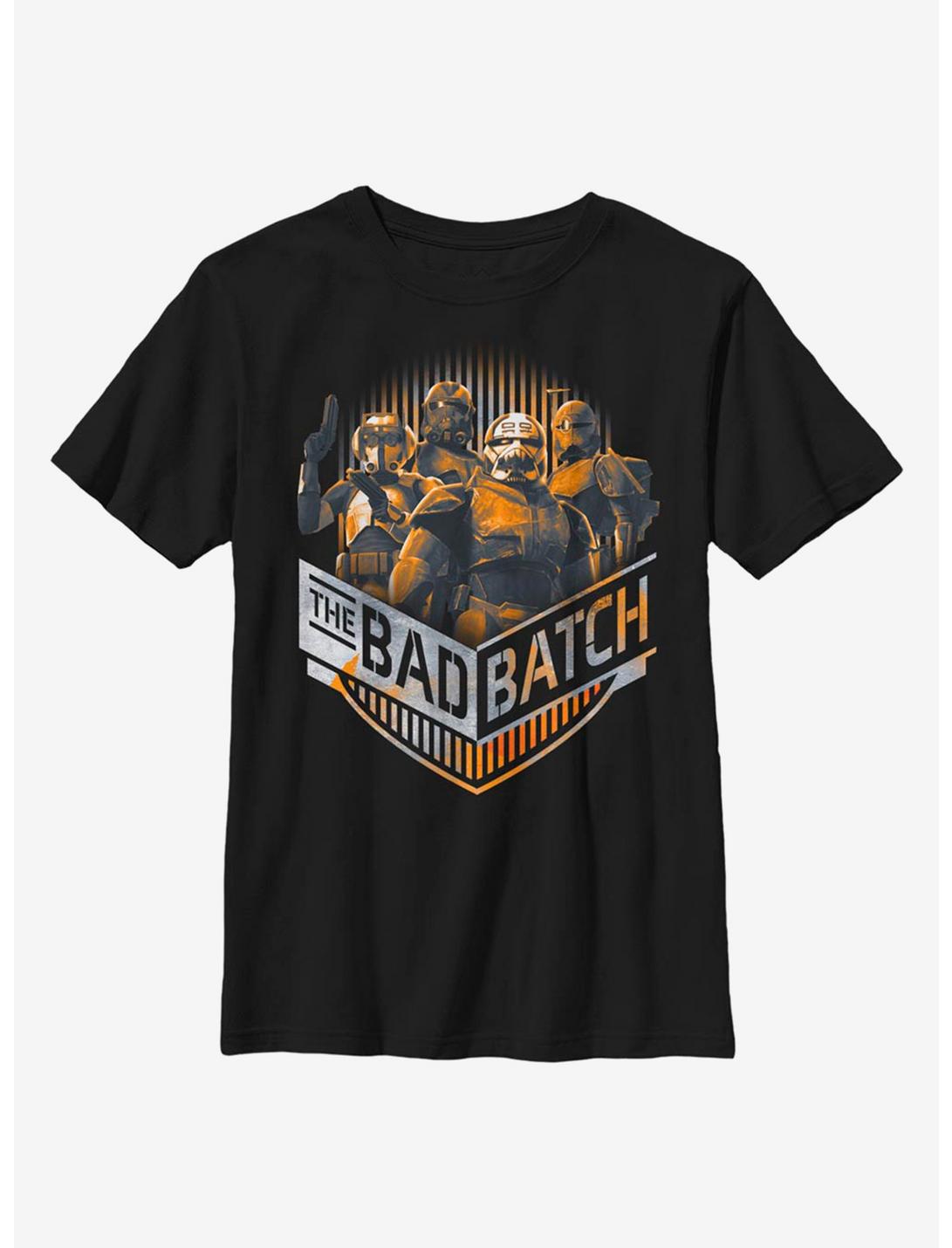 Star Wars: The Bad Batch Group Chevron Youth T-Shirt, BLACK, hi-res