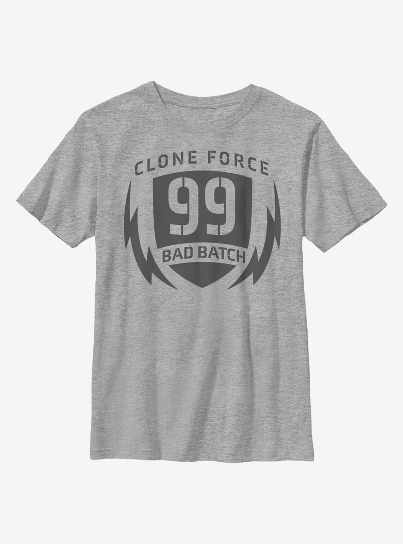 Star Wars: The Bad Batch Clone Force Badge Youth T-Shirt, ATH HTR, hi-res