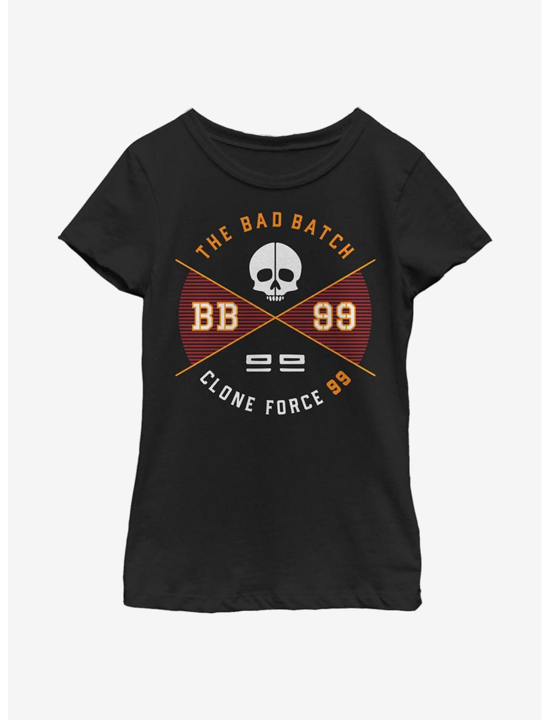 Star Wars: The Bad Batch Badge Youth Girls T-Shirt, BLACK, hi-res